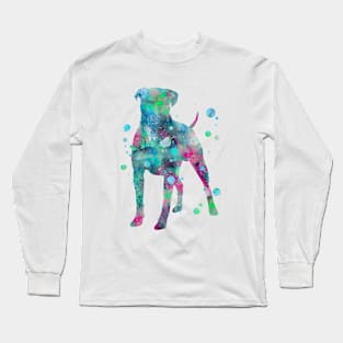 Boxer Dog Watercolor Painting 4 Long Sleeve T-Shirt